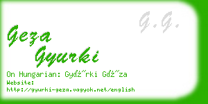 geza gyurki business card